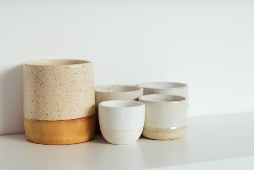 ceramic jar and cups