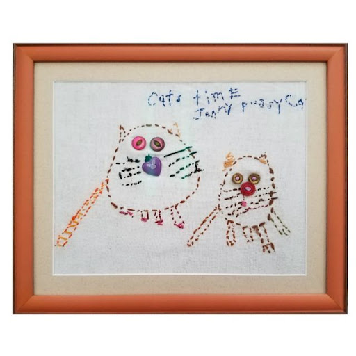 child’s drawing of cats